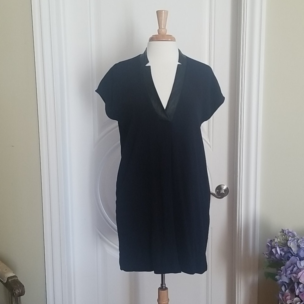 Vince Leather Trim Dress